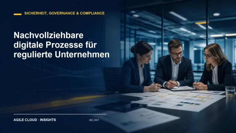 Titelmotiv zu Nachvollziehbare digitale Prozesse für regulierte Unternehmen