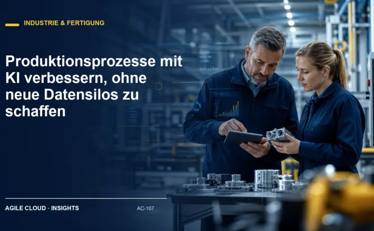 Titelmotiv zu Produktionsprozesse mit KI verbessern, ohne neue Datensilos zu schaffen