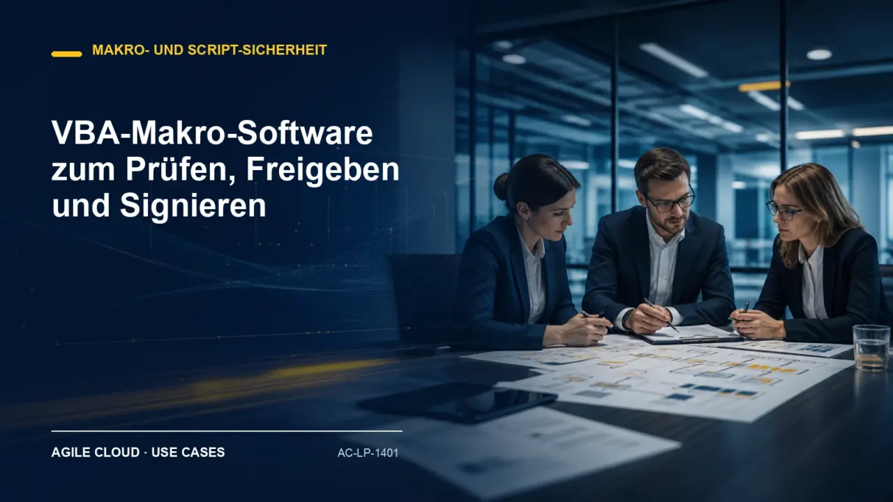 Titelmotiv zu VBA-Makro-Software zum Prüfen, Freigeben und Signieren