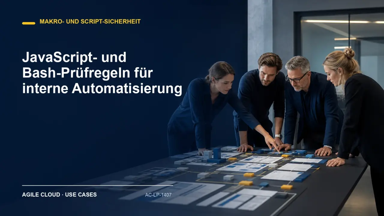 Titelmotiv zu JavaScript- und Bash-Prüfregeln für interne Automatisierung